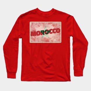 Morocco Vintage style retro souvenir Long Sleeve T-Shirt